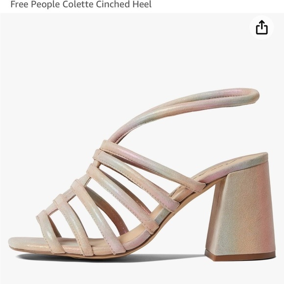 Free People Colette Strappy Platform Sandal in Rainbow Metallic Brand New Size 7 - Picture 10 of 11